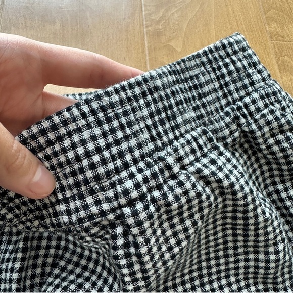 United By Blue Linen Pull-On Short and Cropped Tank Set, Black/White Gingham, L - Picture 15 of 16